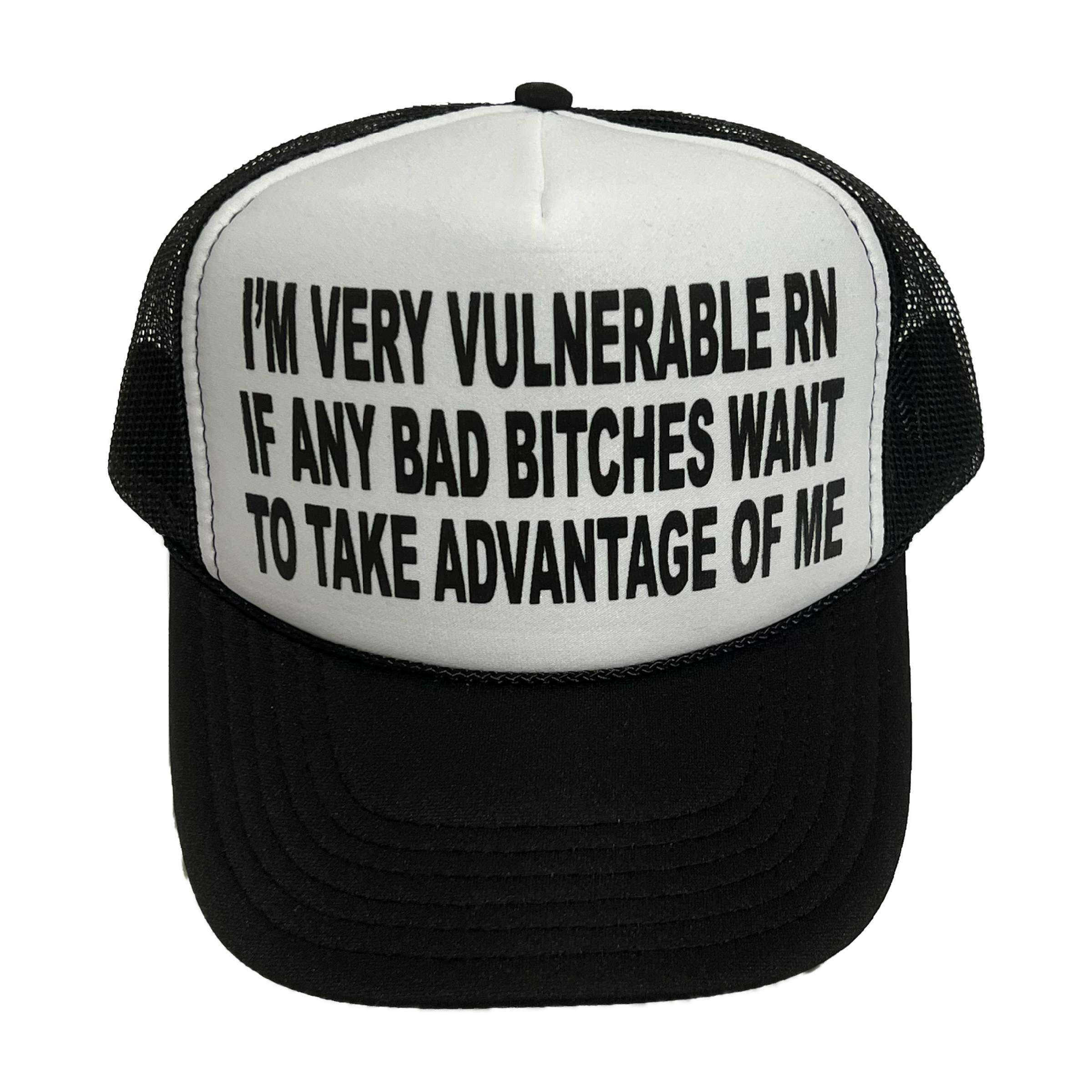 I’m Very Vulnerable Rn... Trucker Hat - White